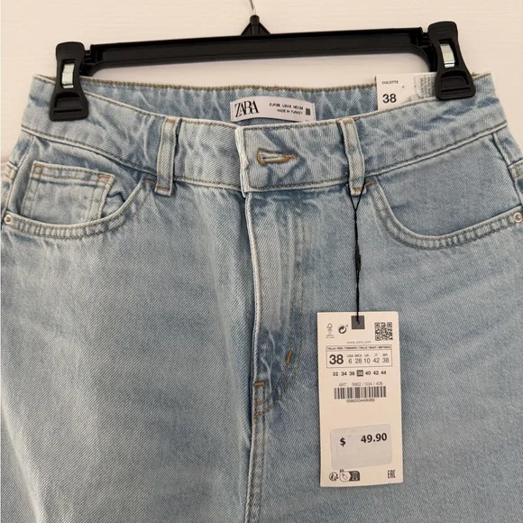 Zara Sky Blue Denim Pants - Picture 2 of 6